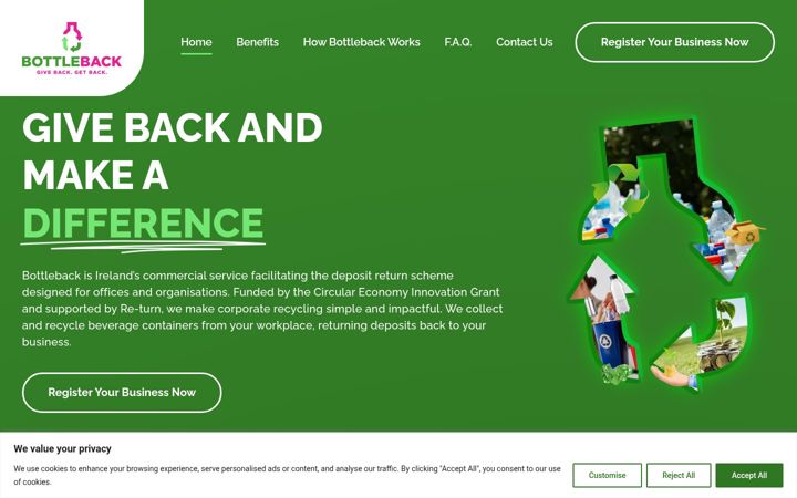 Screenshot of bottleback.ie