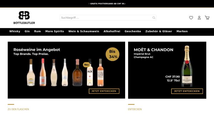 Screenshot of bottlebutler.ch