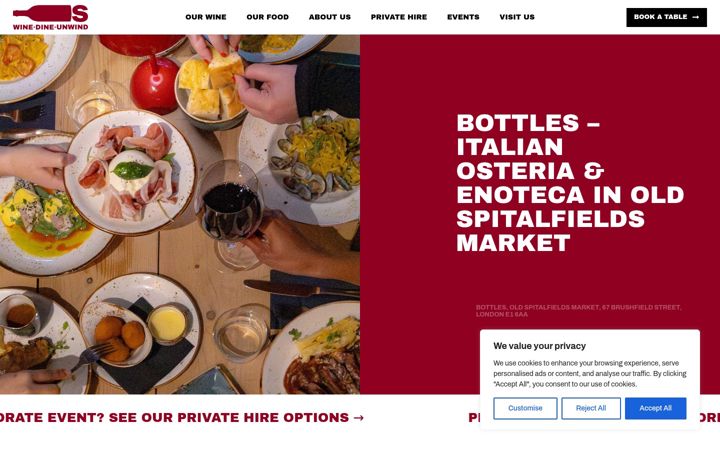 Screenshot of bottleswine.bar