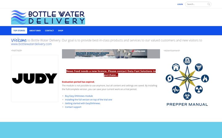 Screenshot of bottlewaterdelivery.com