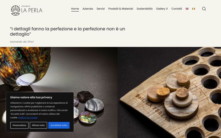 Screenshot of bottonificiolaperla.com