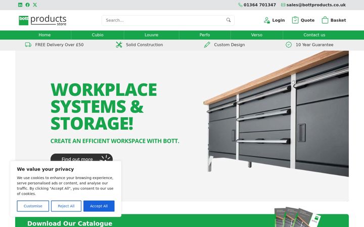 Screenshot of bottproducts.co.uk