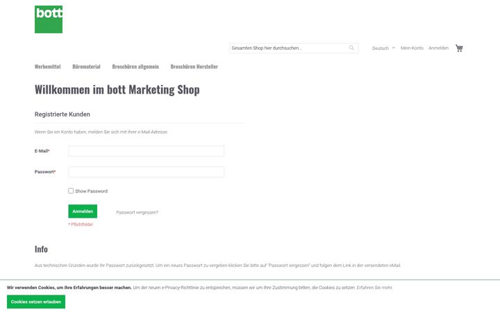 Screenshot di bottshop.de