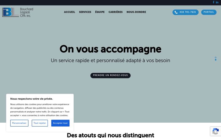 Screenshot of bouchardlagace.ca
