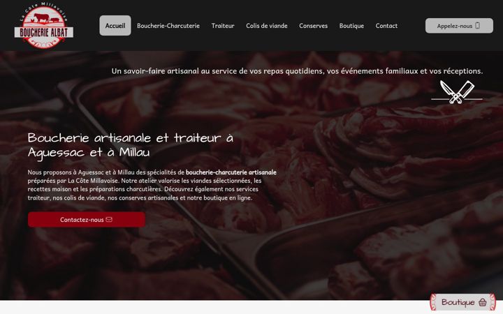 Screenshot of boucherie-albat.com
