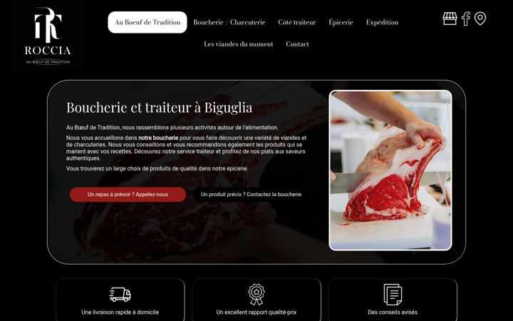 Zrzut ekranu boucherie-bastia.fr