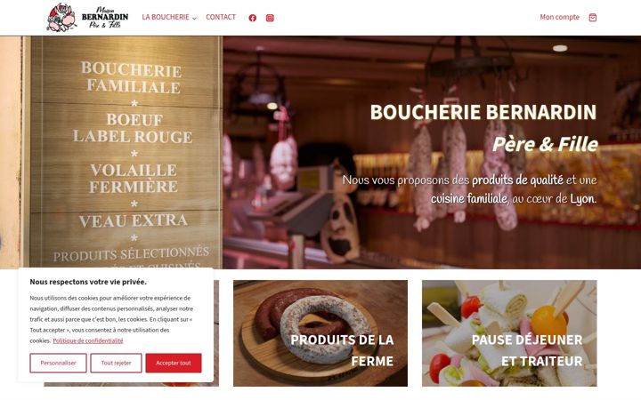 Zrzut ekranu boucherie-bernardin.fr