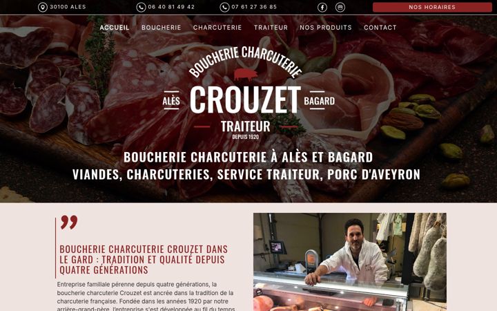 Screenshot ta' boucherie-charcuterie-crouzet.fr