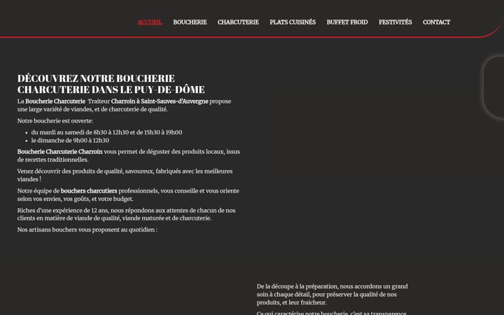 Zrzut ekranu boucherie-charroin.fr