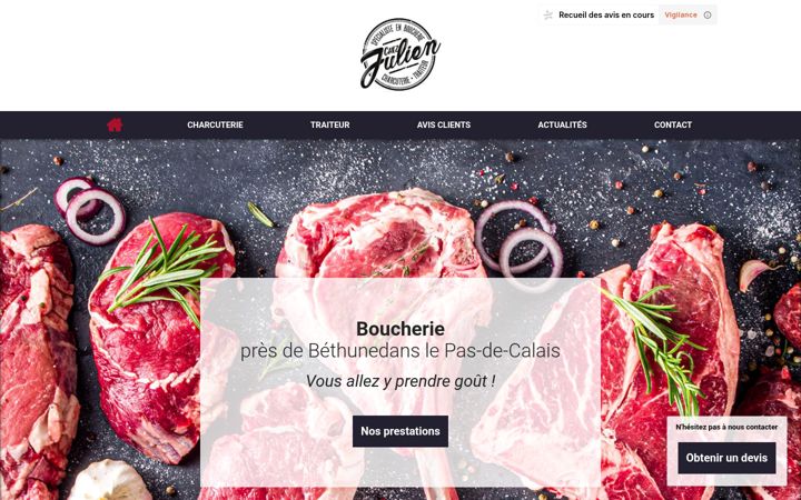 Screenshot of boucherie-chez-julien.com