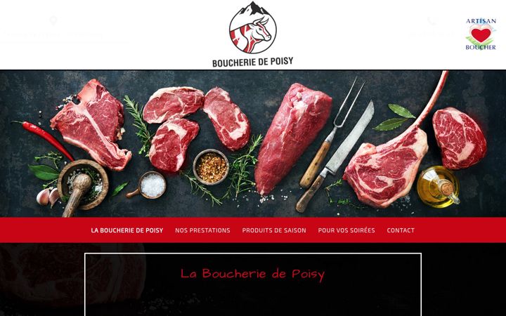 Screenshot of boucherie-de-poisy.fr