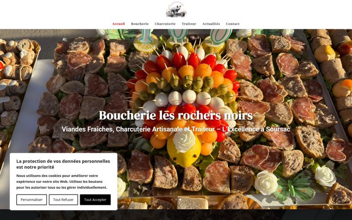 Screenshot of boucherie-desrochersnoirs.fr