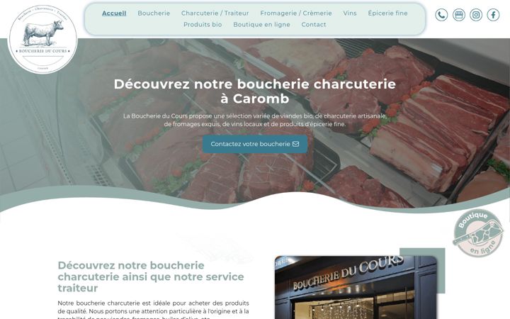 Screenshot of boucherie-du-cours.fr