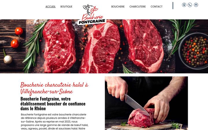 Screenshot of boucherie-fontgraine.fr