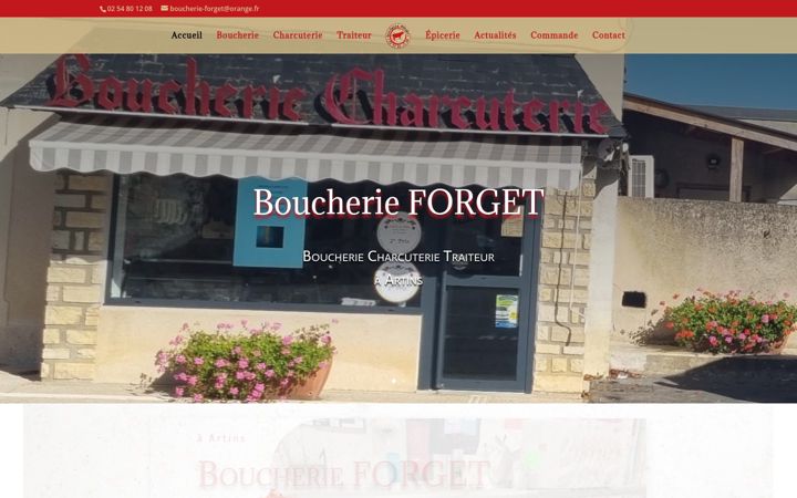Screenshot stránky boucherie-forget.fr