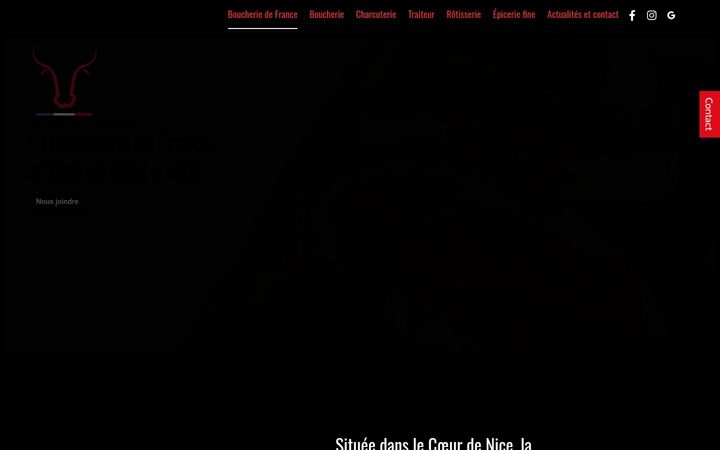 Screenshot stránky boucherie-france-nice.fr