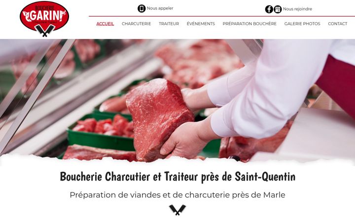 Screenshot stránky boucherie-garin.fr
