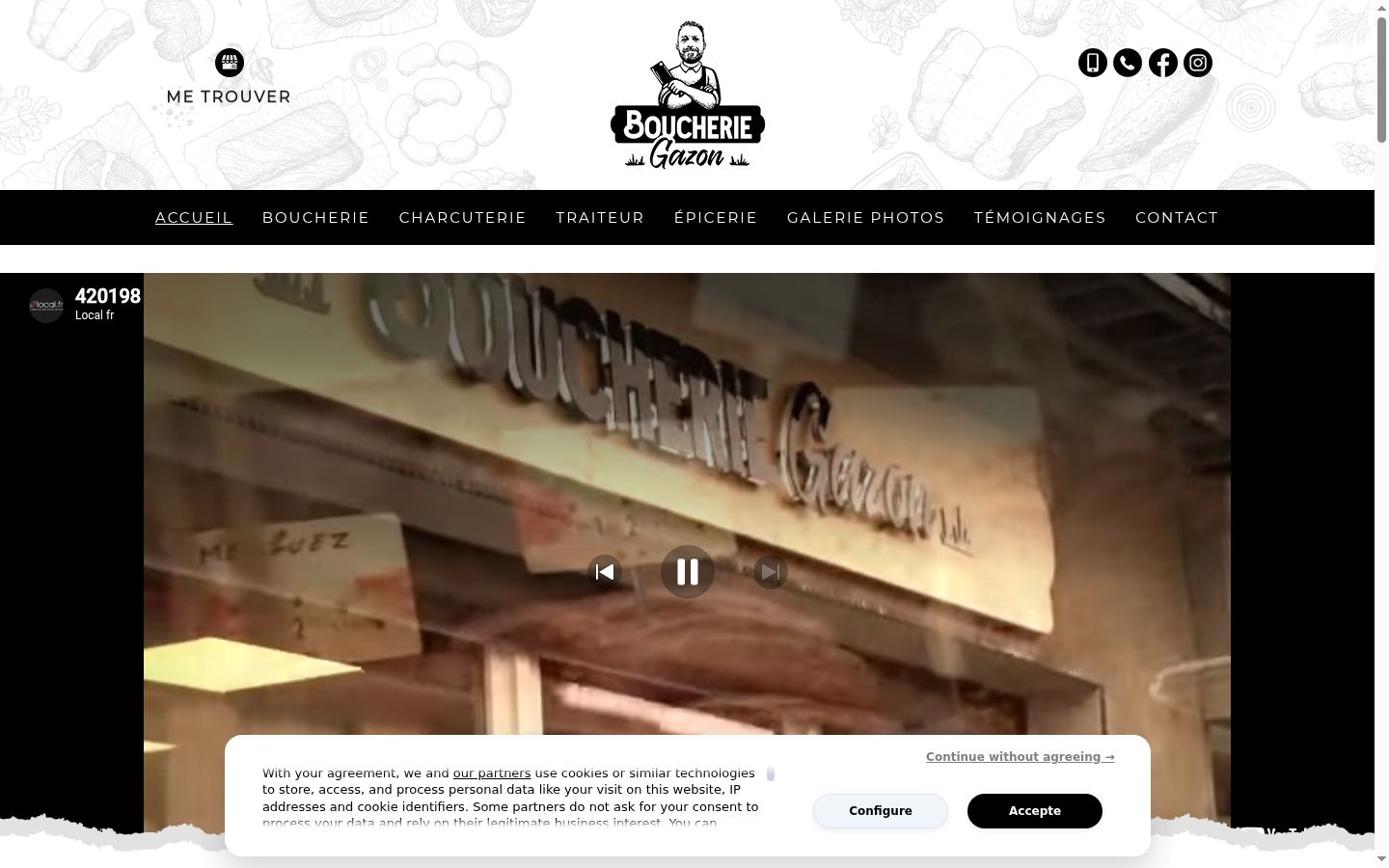 Screenshot tal-banner tal-kunsens muri qabel kwalunkwe interazzjoni