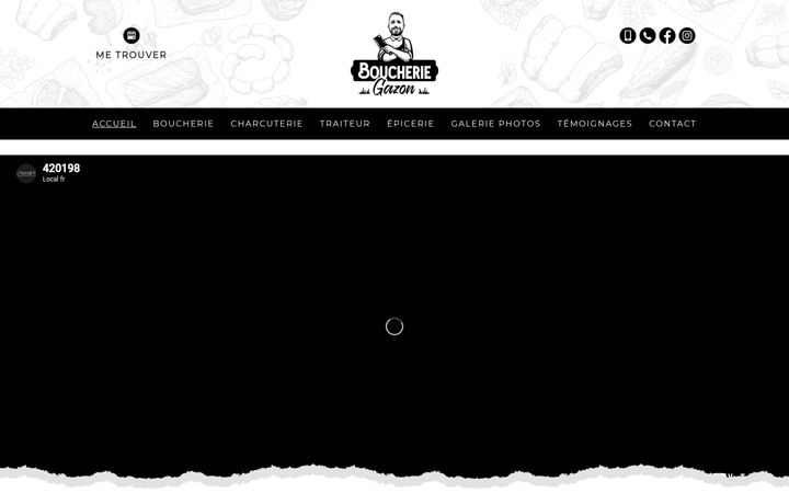 Screenshot stránky boucherie-gazon.fr