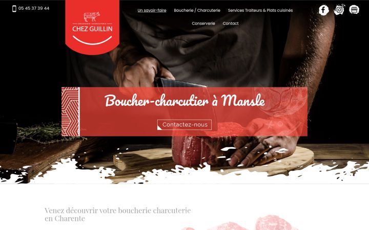 Screenshot of boucherie-guillin-mansle.fr