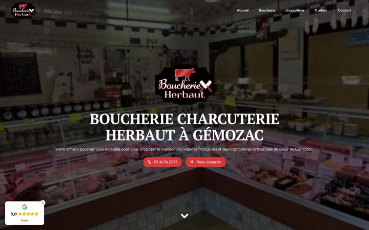 Screenshot of boucherie-herbaut.fr