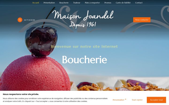 Screenshot ta' boucherie-joandel.fr