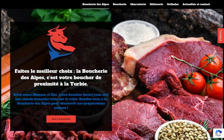 Screenshot stránky boucherie-la-turbie.fr