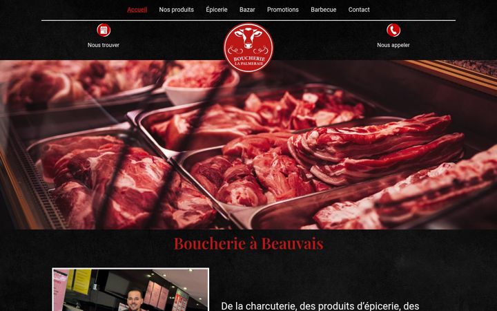 Screenshot stránky boucherie-lapalmeraie.fr