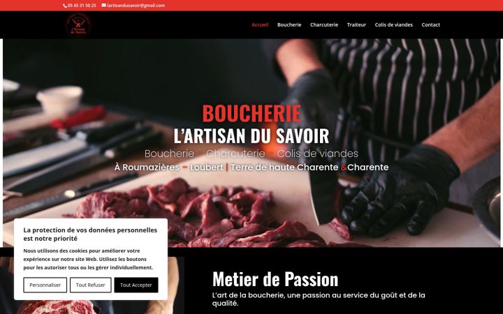 Screenshot του boucherie-lartisandusavoir.fr