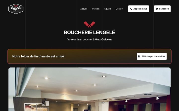 Screenshot of boucherie-lengele.be