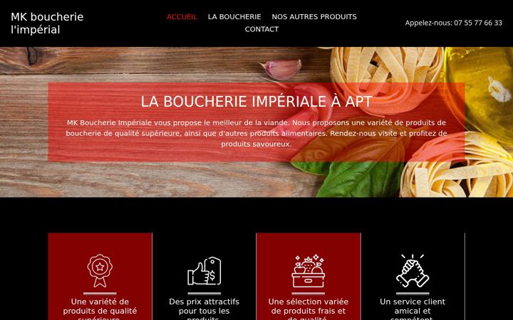 Screenshot of boucherie-limperial.fr