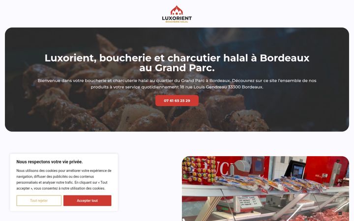 Screenshot of boucherie-luxorient.fr