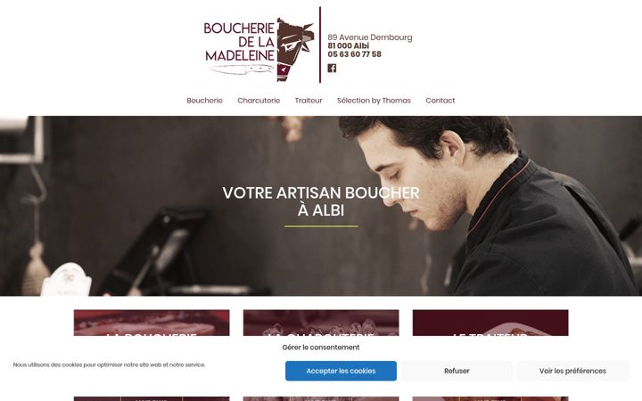 Screenshot of boucherie-madeleine.fr