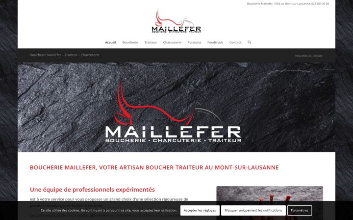 Screenshot of boucherie-maillefer.ch