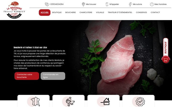 Screenshot of boucherie-marquet.fr