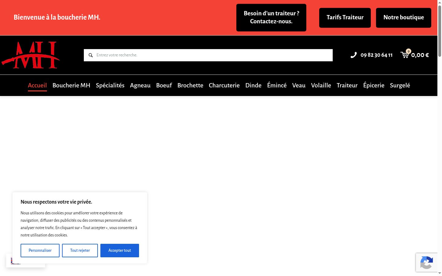 Screenshot des Einwilligungsbanners vor jeglicher Interaktion