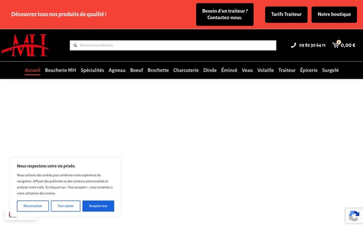 Zrzut ekranu boucherie-mh.fr