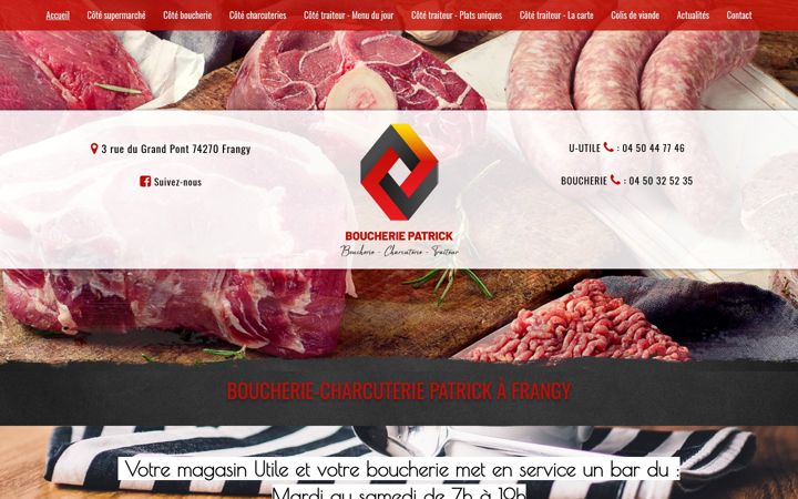 Screenshot of boucherie-patrick-frangy.fr