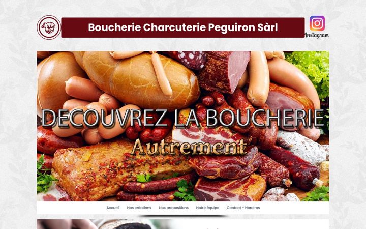 Screenshot of boucherie-peguiron.ch