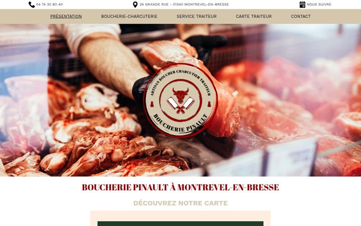 Screenshot of boucherie-pinault-xavier.fr