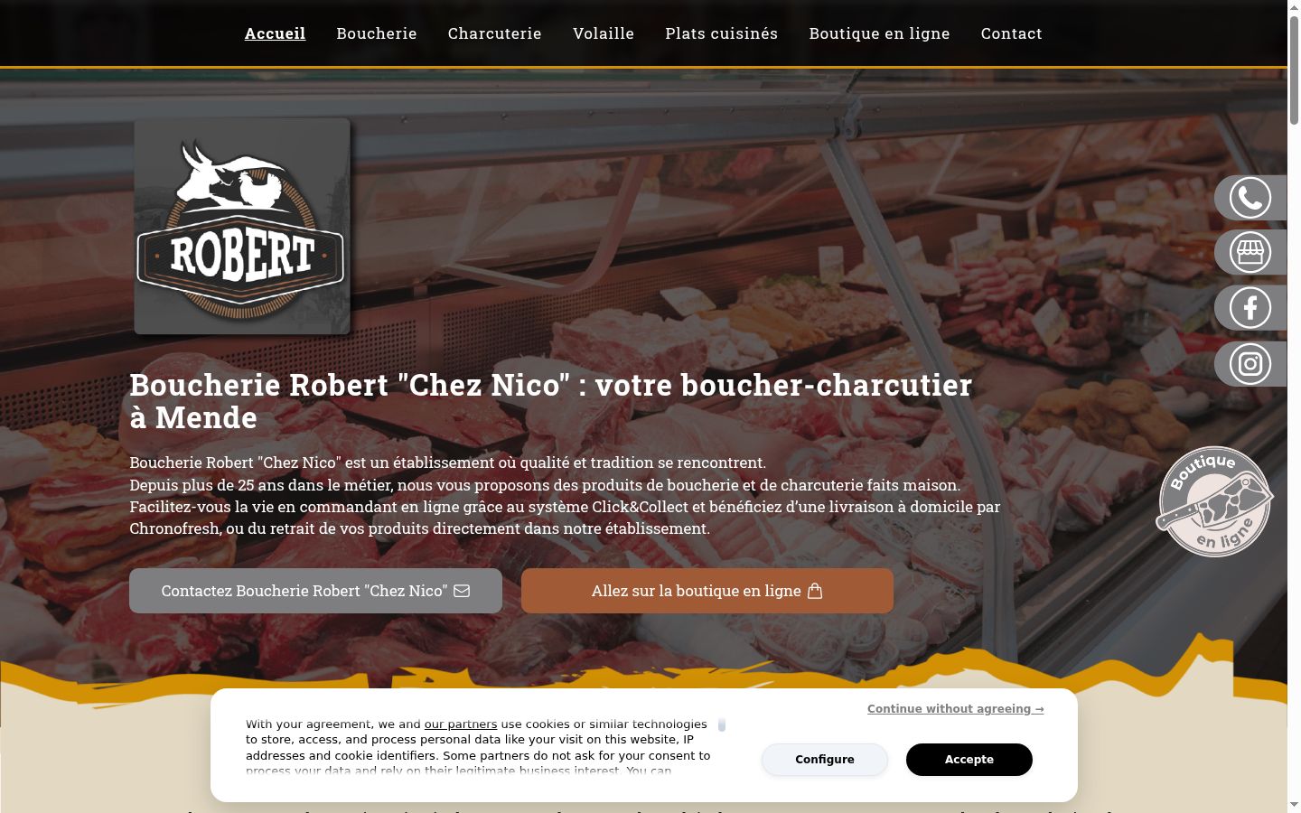 Screenshot of the consent banner shown before any interaction
