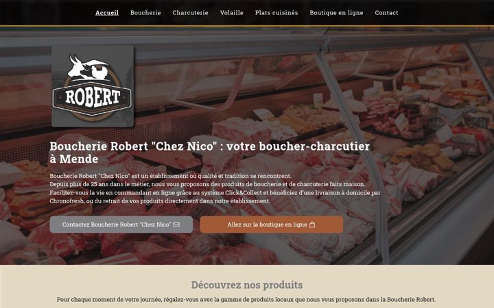 Screenshot of boucherie-robert-cheznico.fr