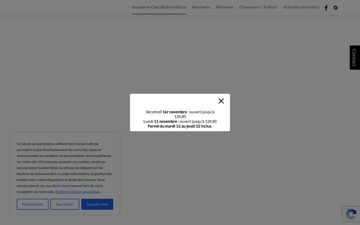 Screenshot of boucherie-rotisserie-pegomas.fr