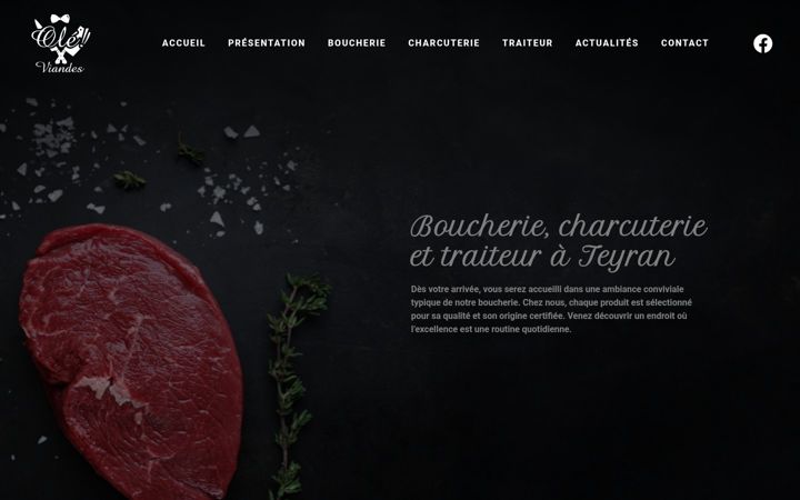Screenshot of boucherie-teyran.fr