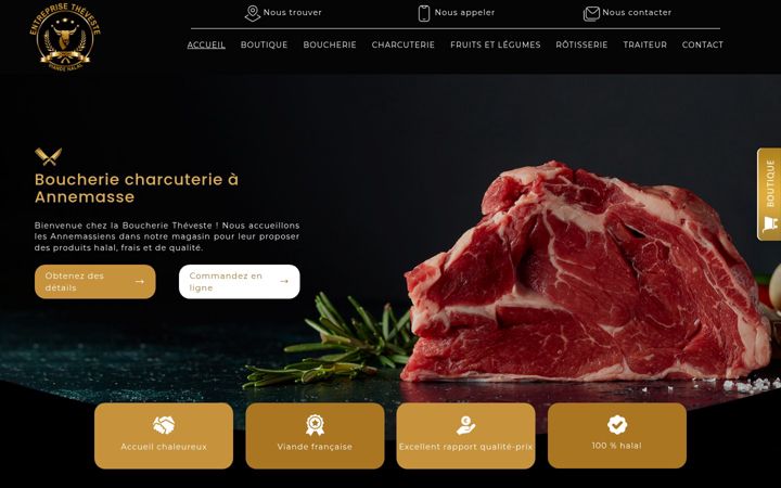 Screenshot of boucherie-theveste.fr