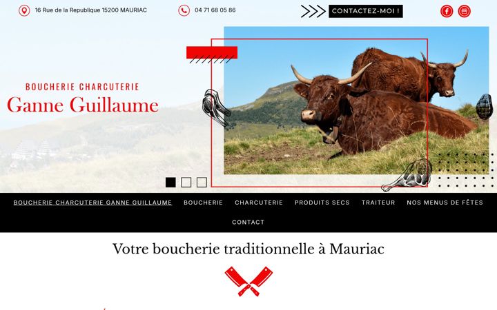 Screenshot of boucherie-traiteur-ganne.fr