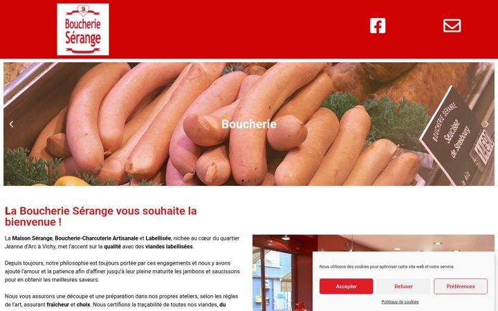 Ekraanipilt saidist boucherie-vichy.fr