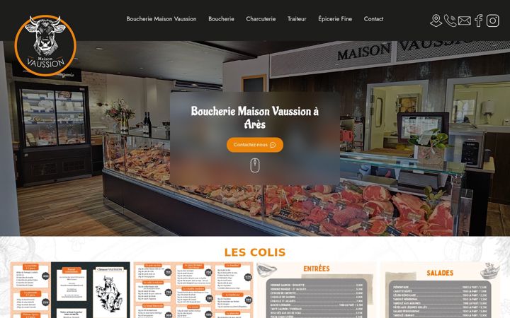 Screenshot of boucherieclementvaussion.fr