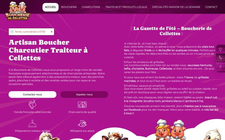 Screenshot of boucheriedecellettes.fr