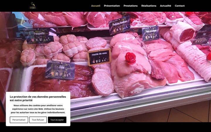 Screenshot of boucheriedelahalle-mussidan.fr